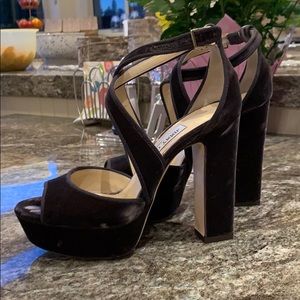 Velvet Jimmy Choo Heel Brown April 120